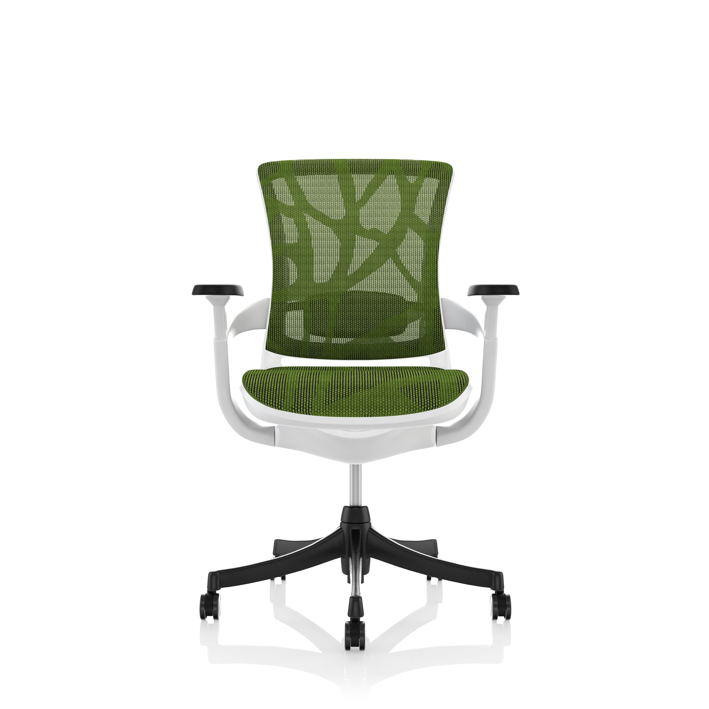 Sièges de confort: chaise de tâche de patinage en vert et blanc - rénové