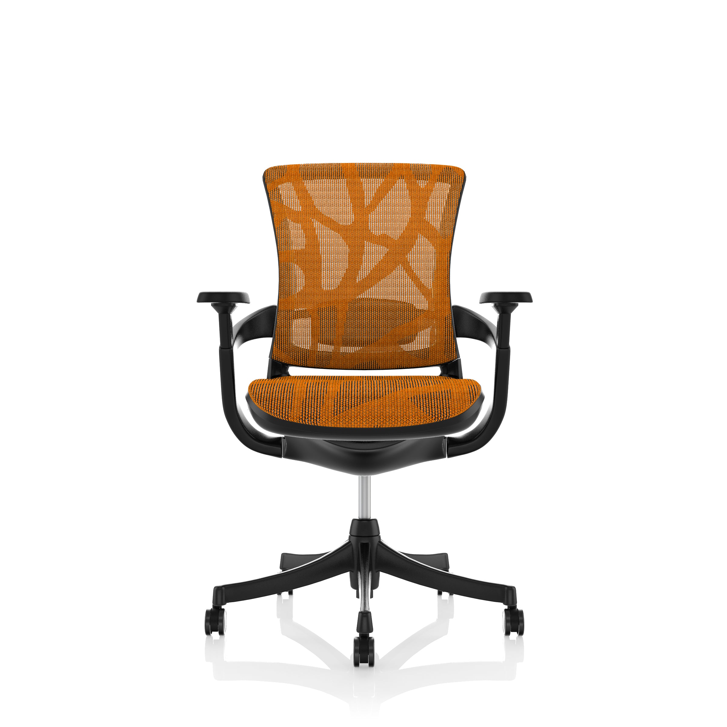 Sièges de confort: chaise de tâche de patinage en orange - rénové