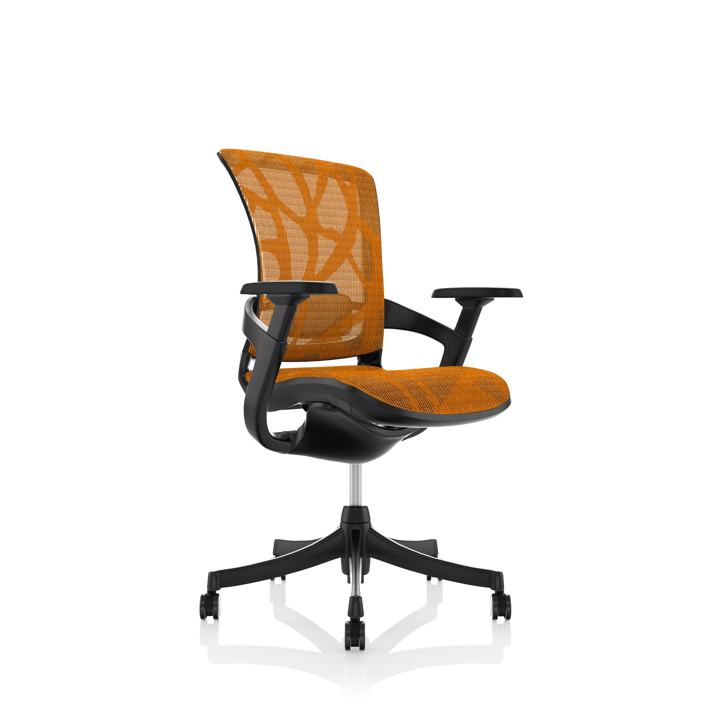 Sièges de confort: chaise de tâche de patinage en orange - rénové