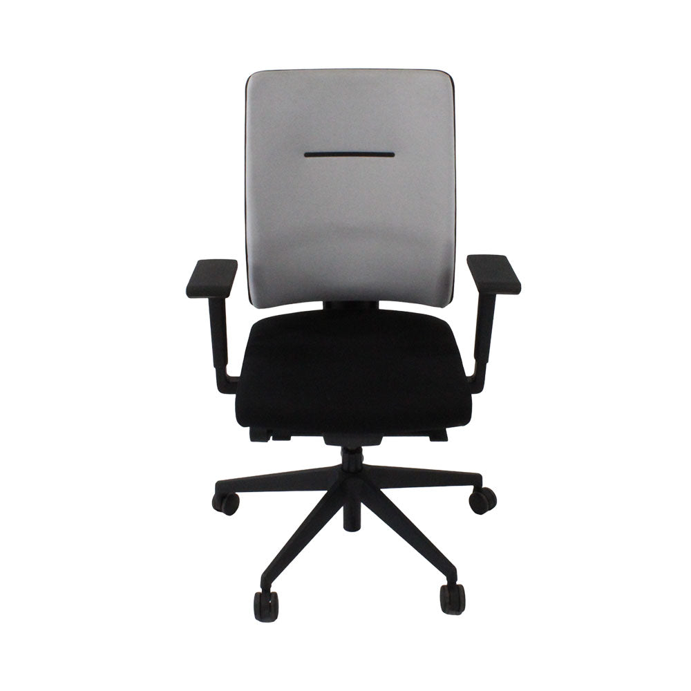 <tc>Viasit</tc>: <tc>Toleo Move</tc> Chaise de bureau rembourrée en cuir noir - Reconditionnée