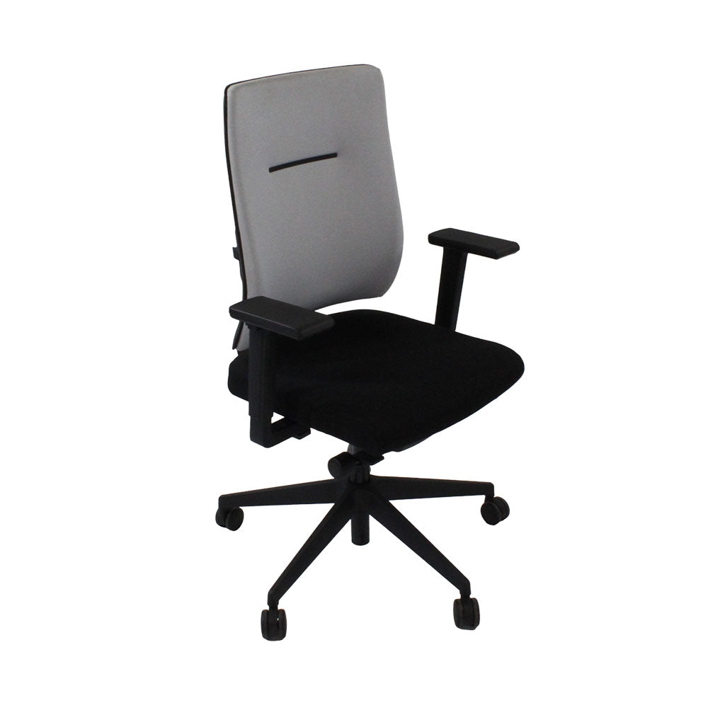<tc>Viasit</tc>: <tc>Toleo Move</tc> Chaise de bureau rembourrée en cuir noir - Reconditionnée