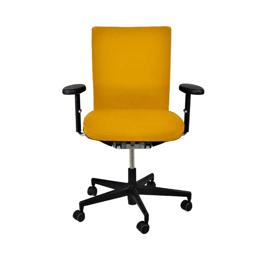 <tc>Vitra</tc>: <tc>Axess</tc> Chaise de bureau en tissu jaune - Reconditionnée