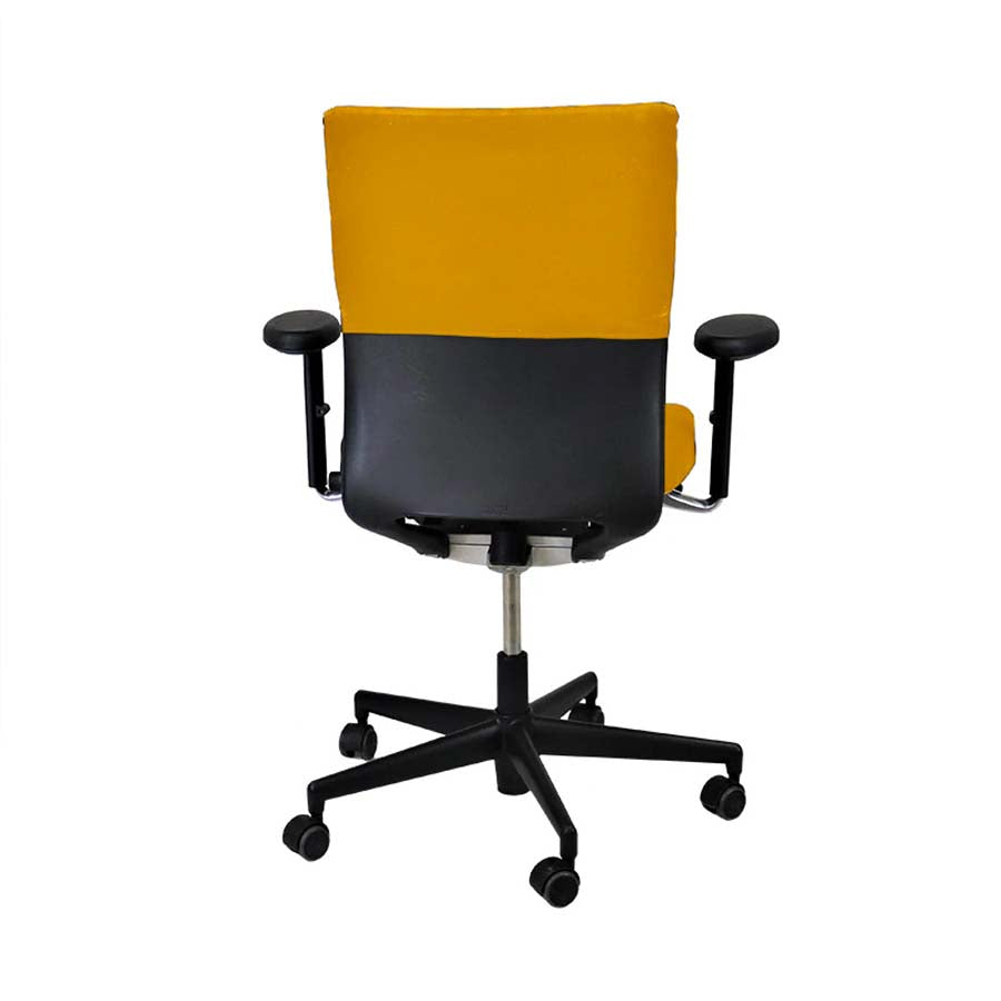 <tc>Vitra</tc>: <tc>Axess</tc> Chaise de bureau en tissu jaune - Reconditionnée