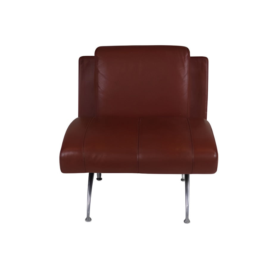 Moroso: chaise de créateurs en cuir souple - rénové