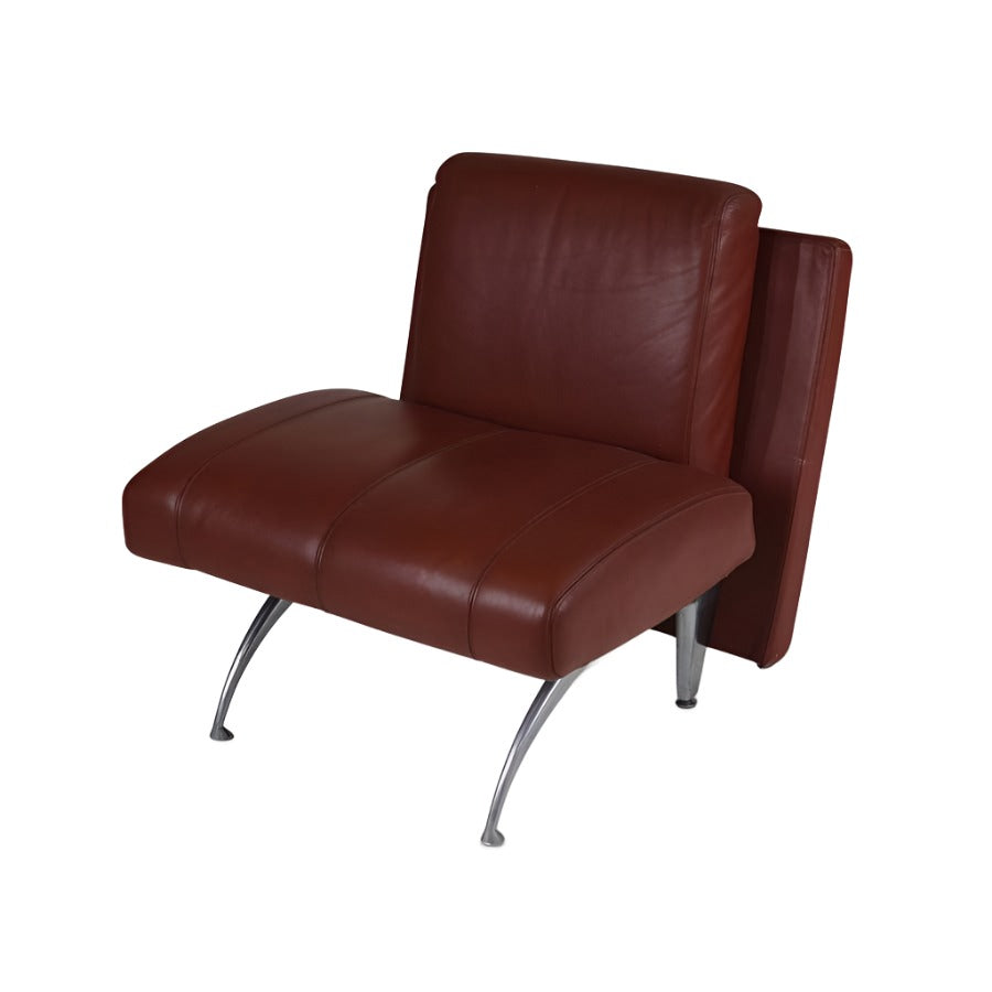 Moroso: chaise de créateurs en cuir souple - rénové