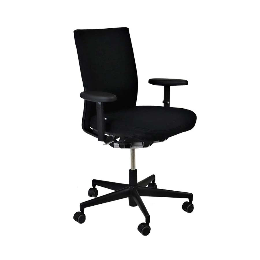 <tc>Vitra</tc>: <tc>Axess</tc> Chaise de bureau en tissu noir - Reconditionnée