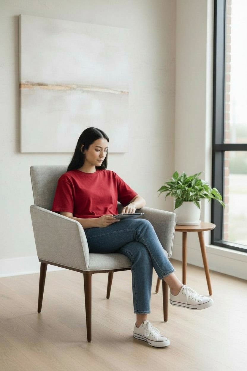 Andreu World: Visitors Light Grey Side Chair - Refurbished