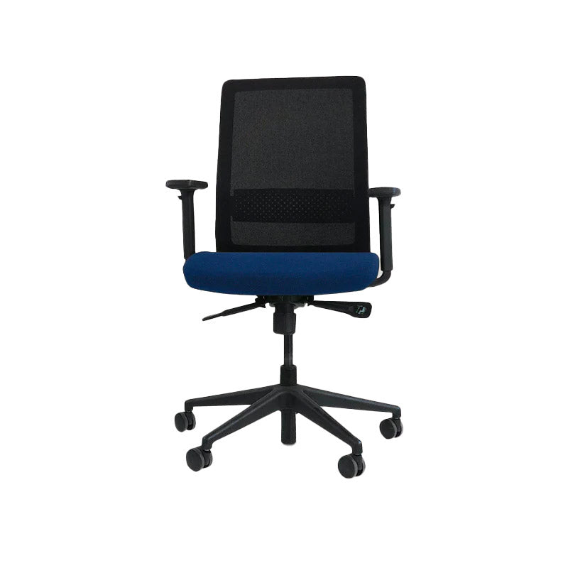 Bestuhl : Chaise de travail S30 en tissu bleu - Remis à neuf