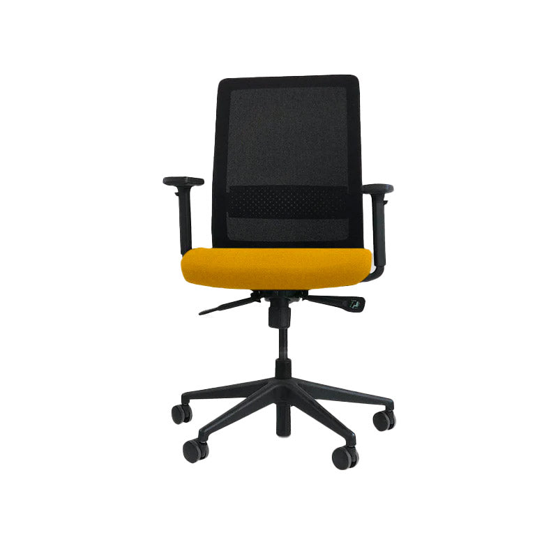 Bestuhl : Chaise de travail S30 en tissu jaune - Remis à neuf
