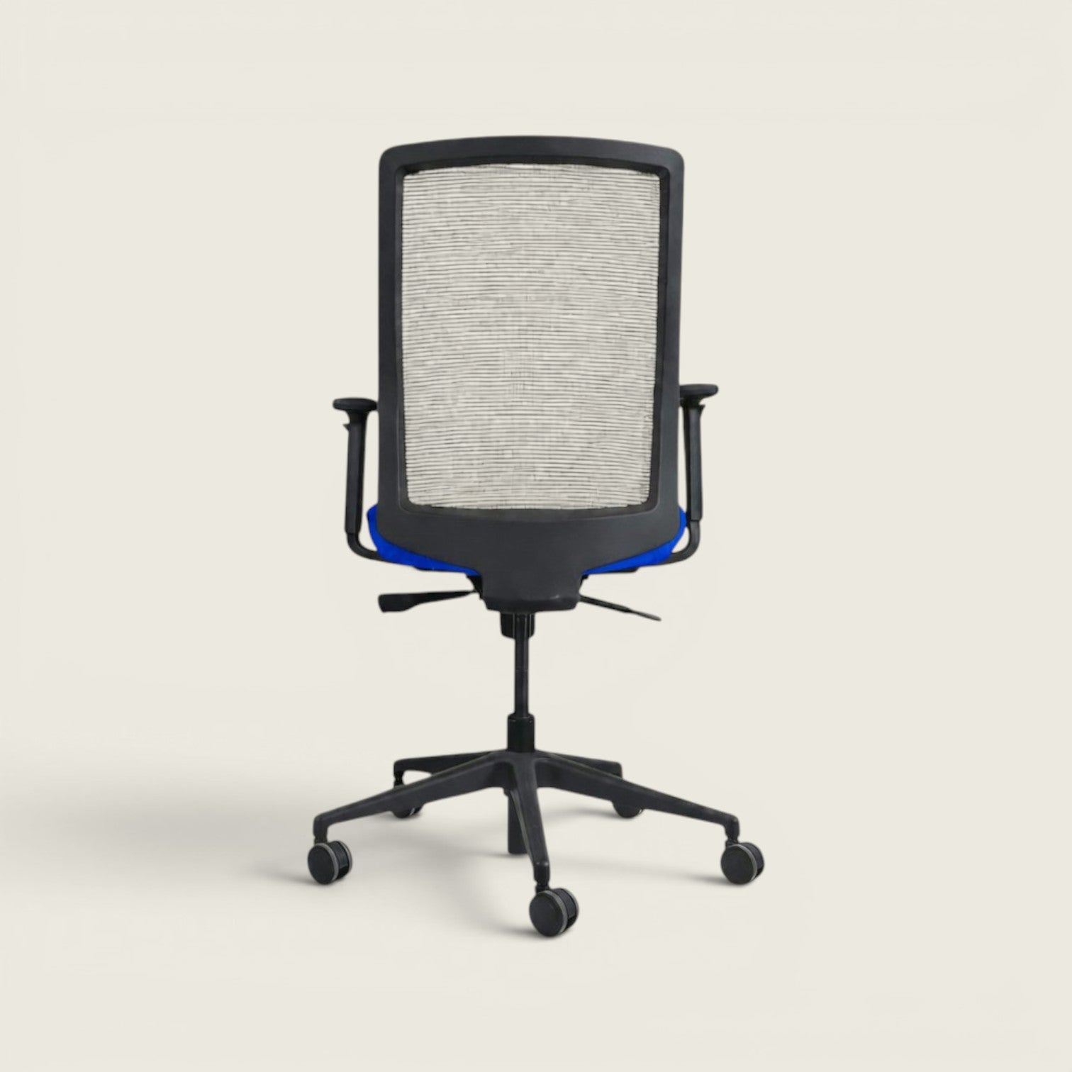 Bestuhl: S30 Task Chair in Blue Fabric With a Cream Mesh Back - Refurbished