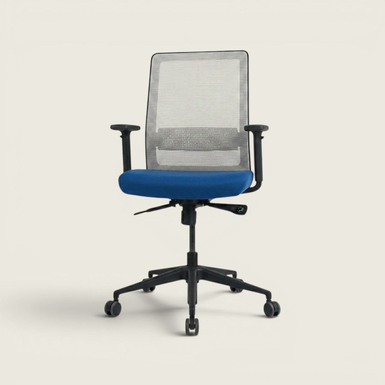 Bestuhl: S30 Task Chair in Blue Fabric With a Cream Mesh Back - Refurbished