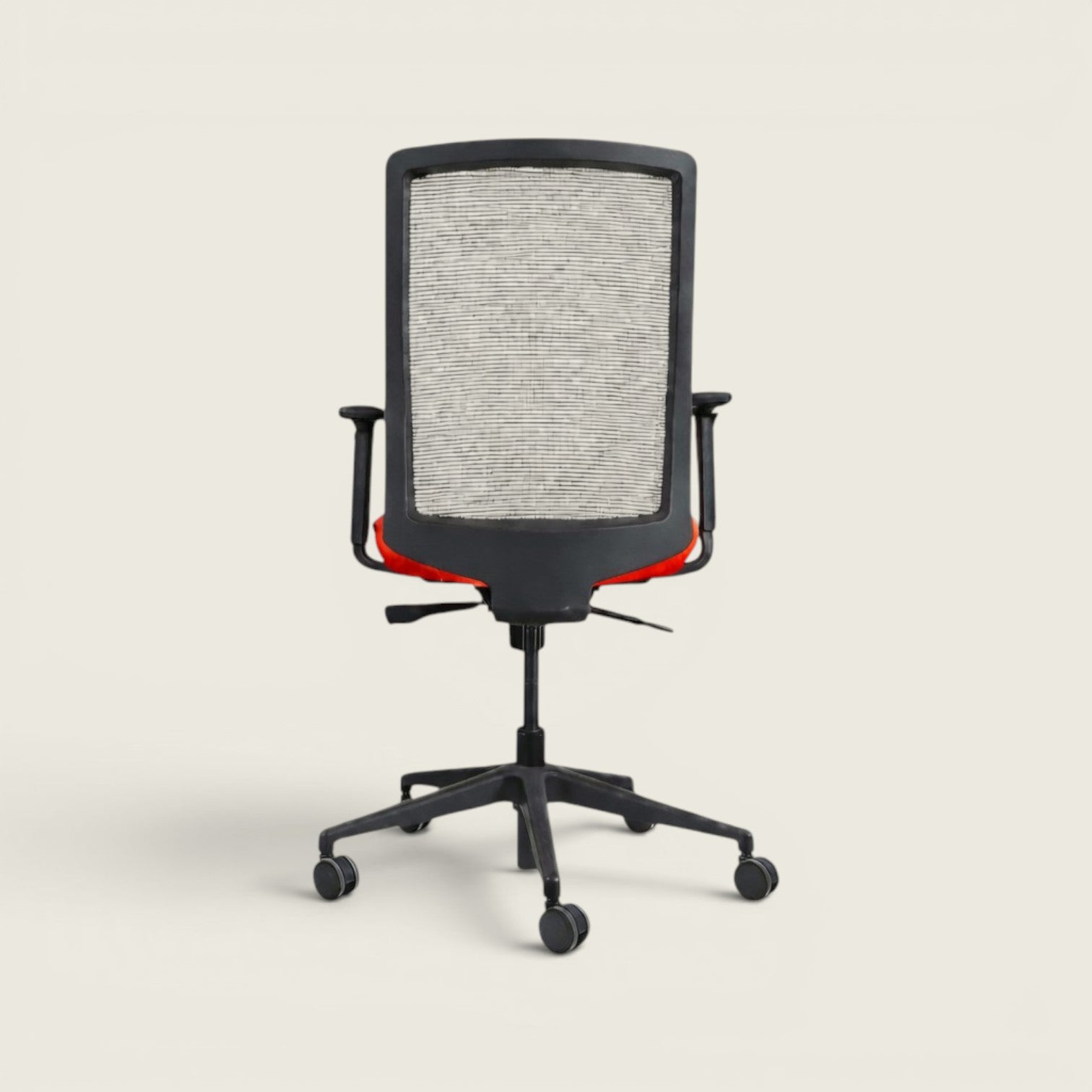 Bestuhl: S30 Task Chair in Red Fabric With a Cream Mesh Back - Refurbished