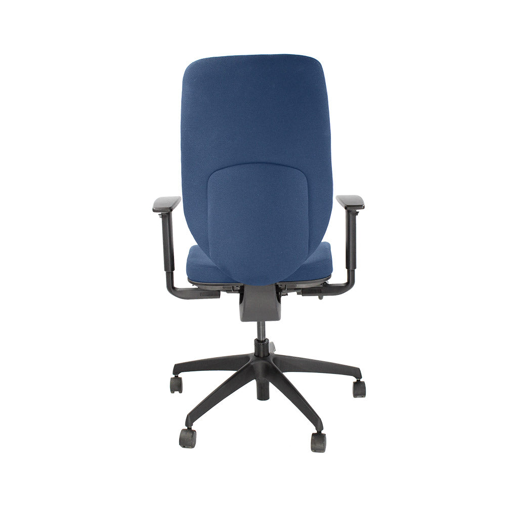 Boss Design : Chaise de travail clé - Nouveau tissu bleu - Remis à neuf