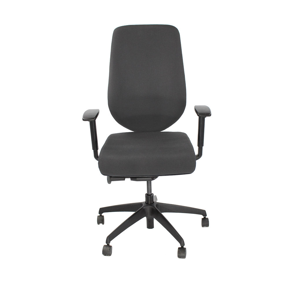 Boss Design : Chaise de travail clé - Nouveau tissu gris - Remis à neuf