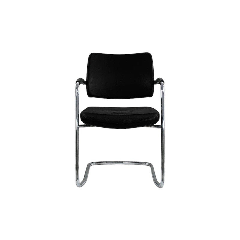Boss Design : Chaise de réunion en porte-à-faux Pro en tissu noir - Remis à neuf