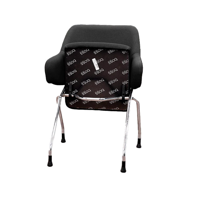 Boss Design : Chaise de réunion Skoot en tissu noir - Reconditionnée