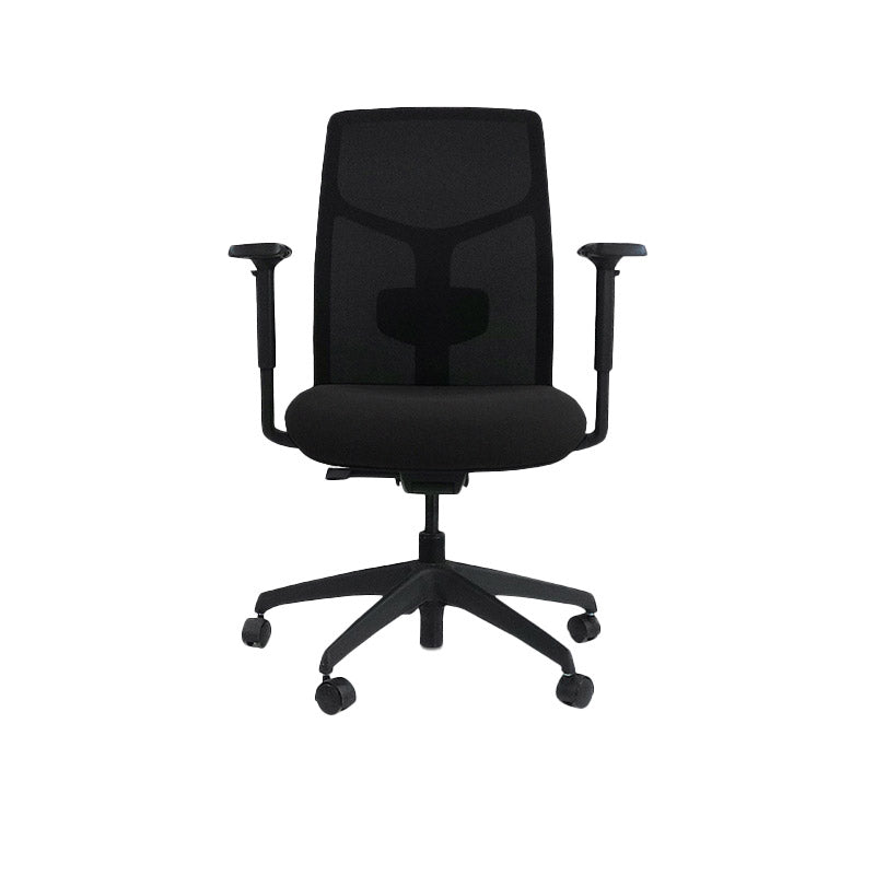 Boss Design : Tauro en tissu noir - Chaise de travail - Remis à neuf