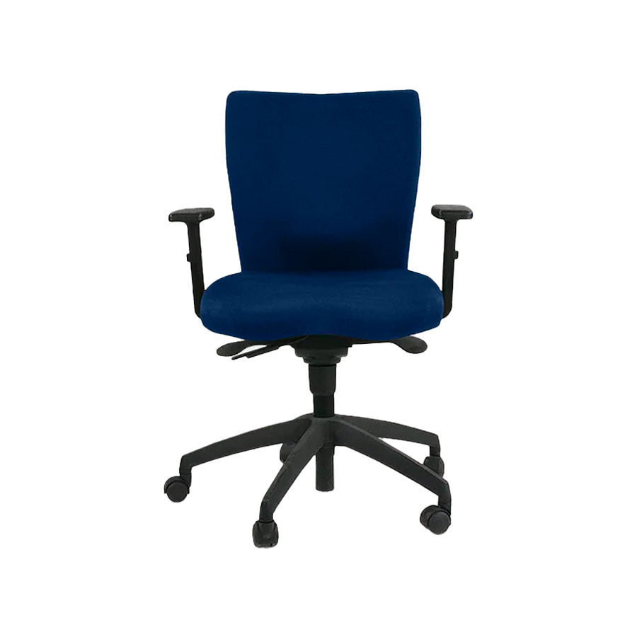 Connexion : Chaise de travail d'équipe en tissu bleu - Reconditionné
