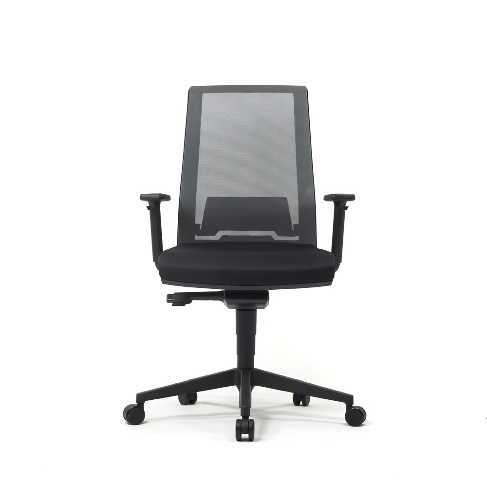 <tc>Haworth</tc>: Chaise de travail Dreamliner Workliving en tissu noir - Reconditionnée