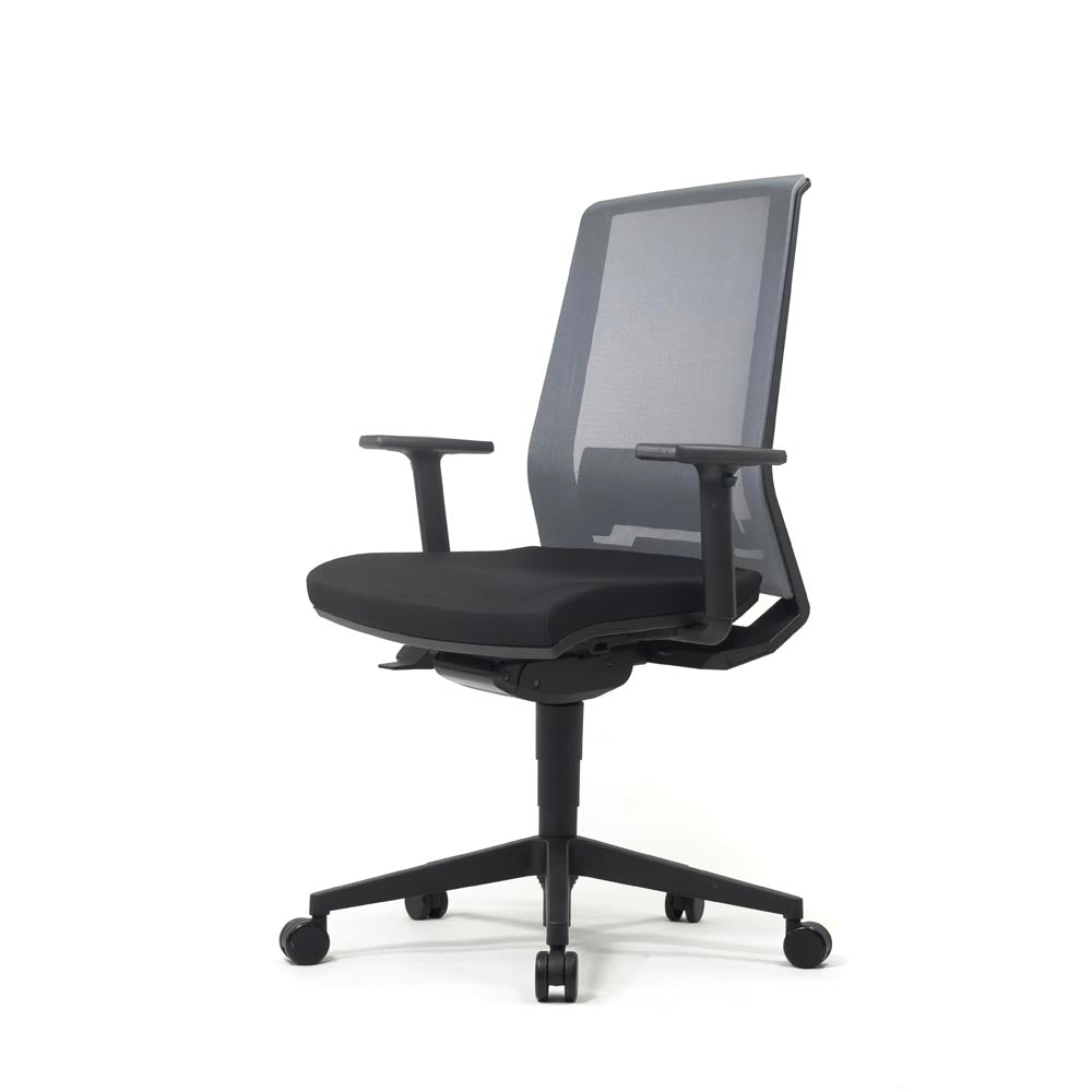 <tc>Haworth</tc>: Chaise de travail Dreamliner Workliving en tissu noir - Reconditionnée