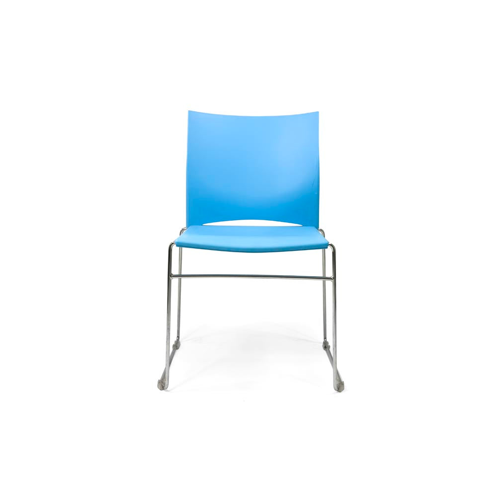 Herman Miller: Pronta Stacking Chair in Blue - Refurbished