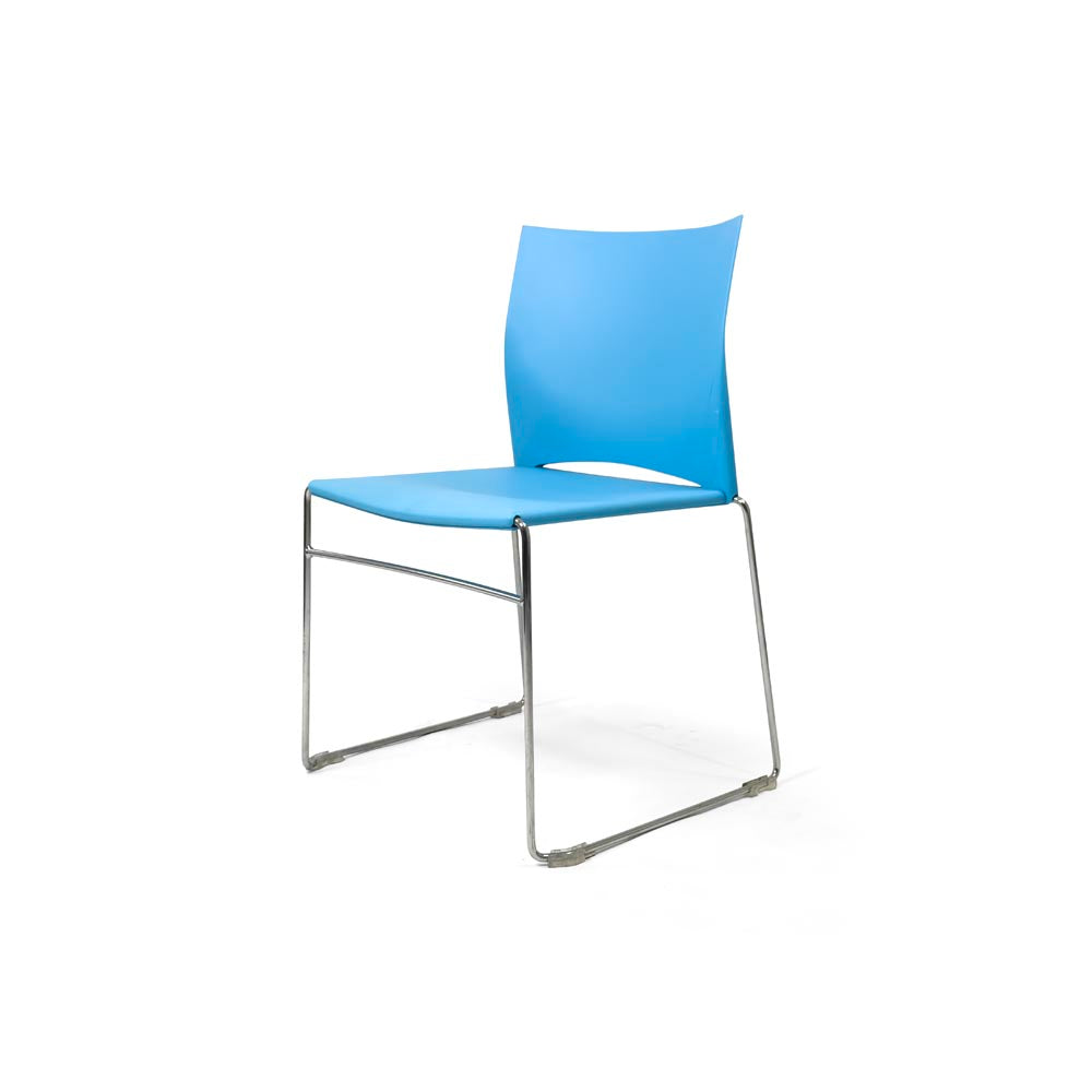 Herman Miller: Pronta Stacking Chair in Blue - Refurbished