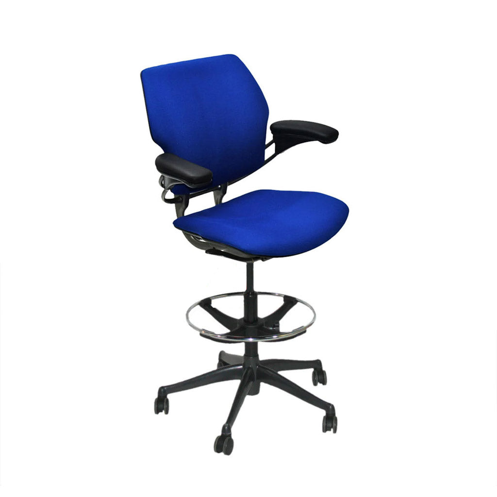 Humanscale: Freedom Draughtsman Chair in Blue Fabric - Refurbished