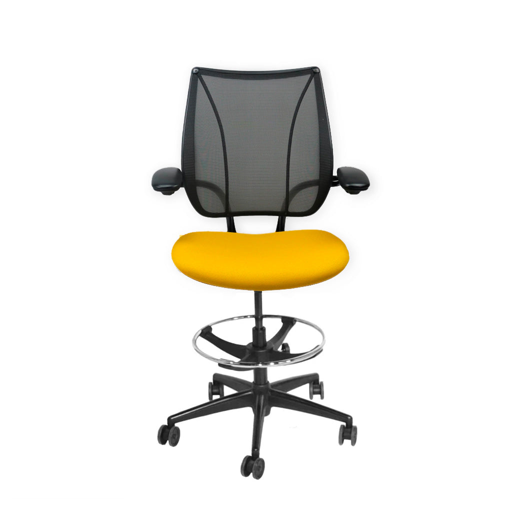 Humanscale : Chaise Liberty Draftsman en tissu jaune - Reconditionnée