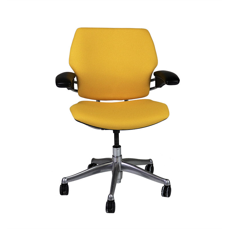 Humanscale: Freedom Task Chair with Aluminium Frame in Yellow Fabric - Refurbished