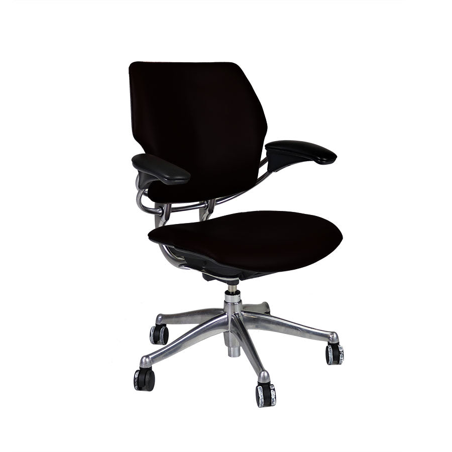 Humanscale: Freedom Task Chair with Aluminium Frame in Black Leather - Refurbished