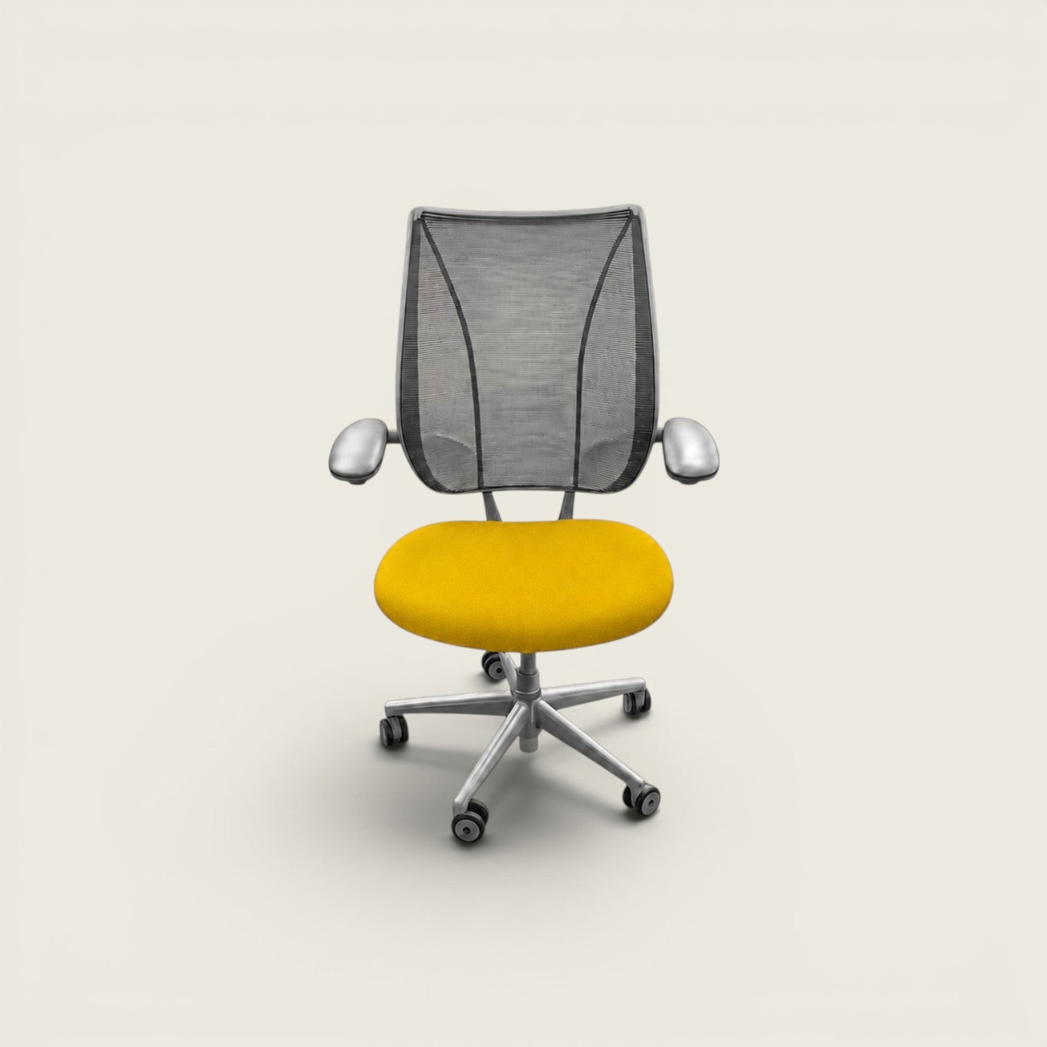 <tc>Humanscale</tc>: <tc>Liberty</tc> Chaise de bureau en tissu noir - Remis à neuf