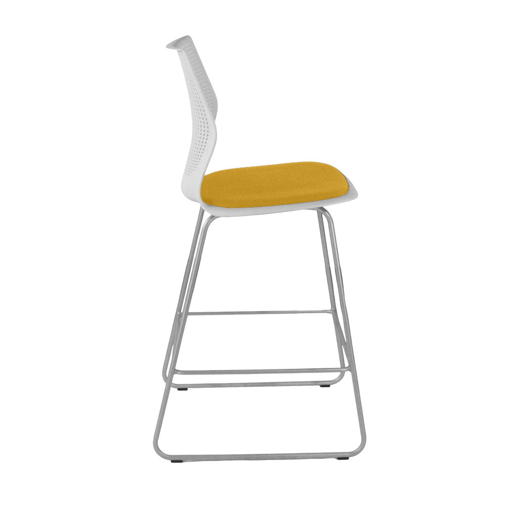 Knoll : Tabouret multigénération en tissu jaune - Reconditionné