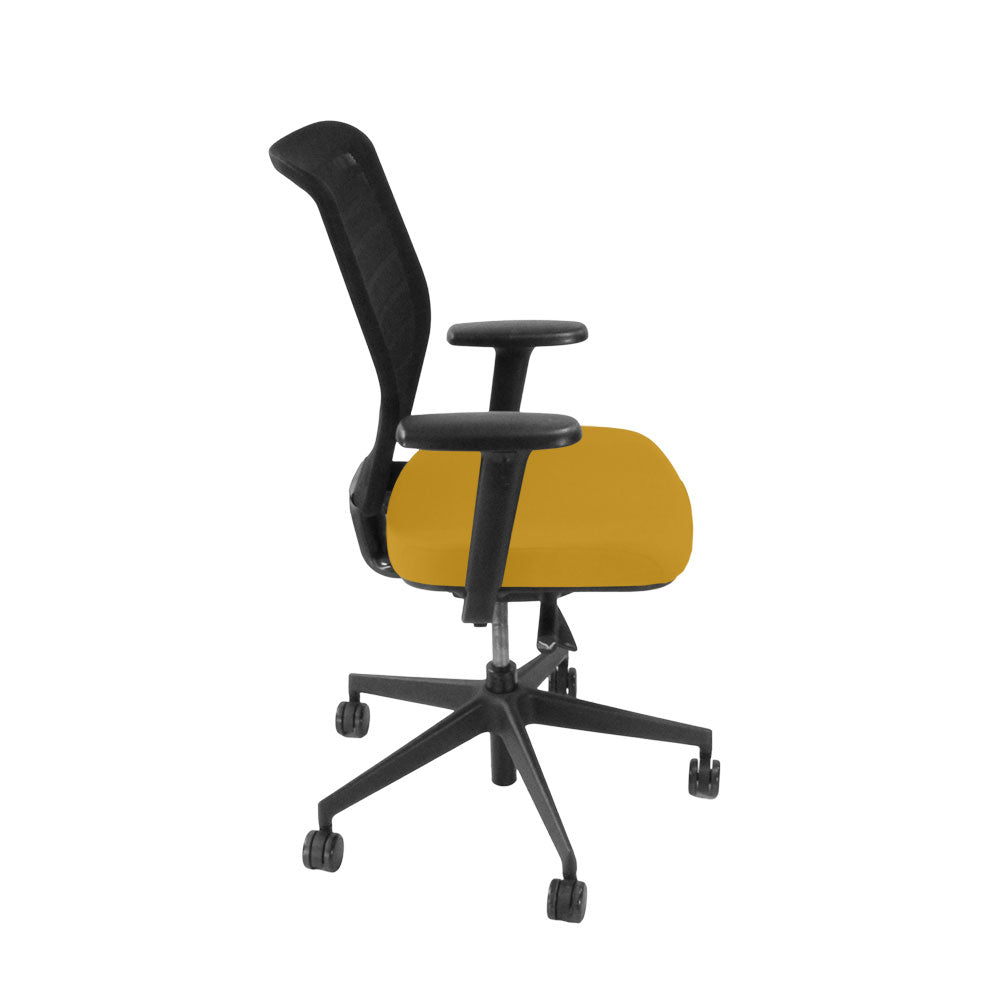 Senator: Fuse Operator Chair in Yellow Fabric - Refurbished