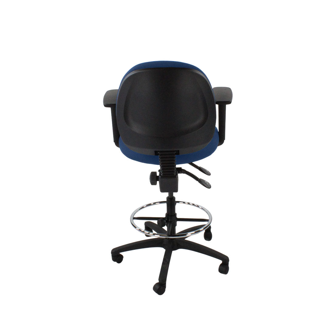 TOC: Scoop Draughtsman Chair in Blue Fabric - Refurbished