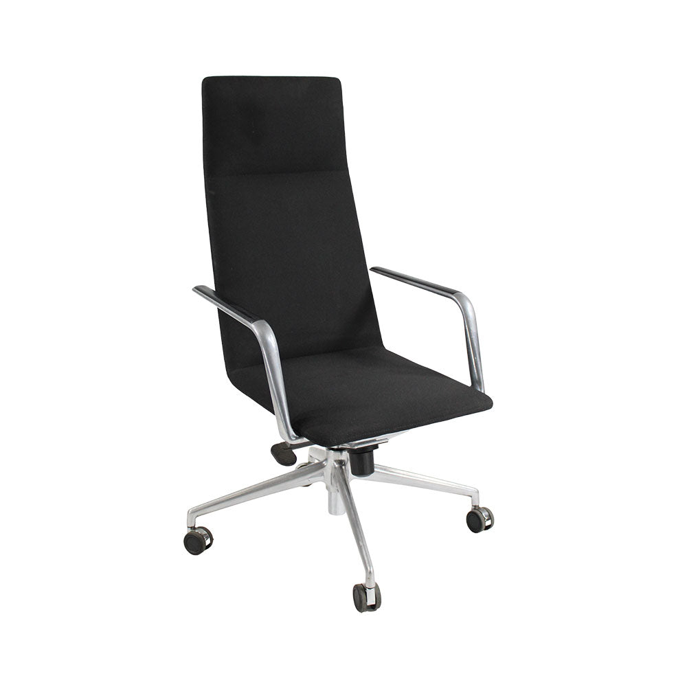 Brunner: Finasoft High Back Meeting Chair in Black Fabric - Refurbished