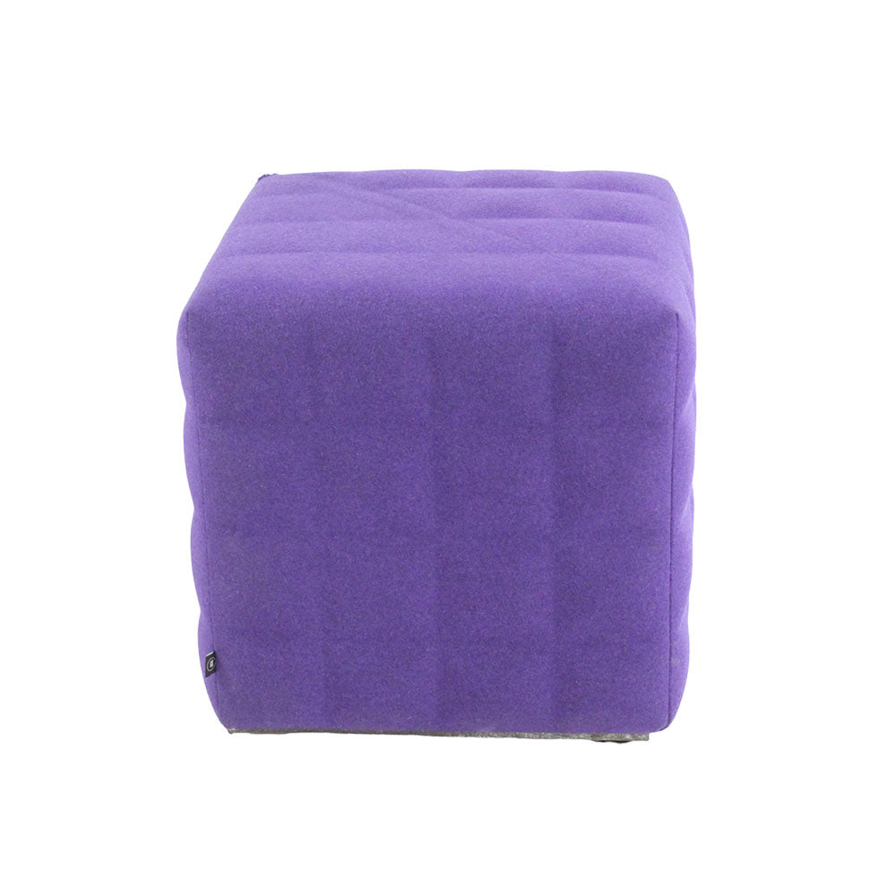 BuzziSpace: BuzziCube 3D Solo Stool in Purple Fabric - Refurbished