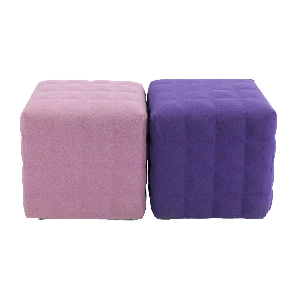 BuzziSpace: BuzziCube 3D Solo Stool in Pink Fabric - Refurbished