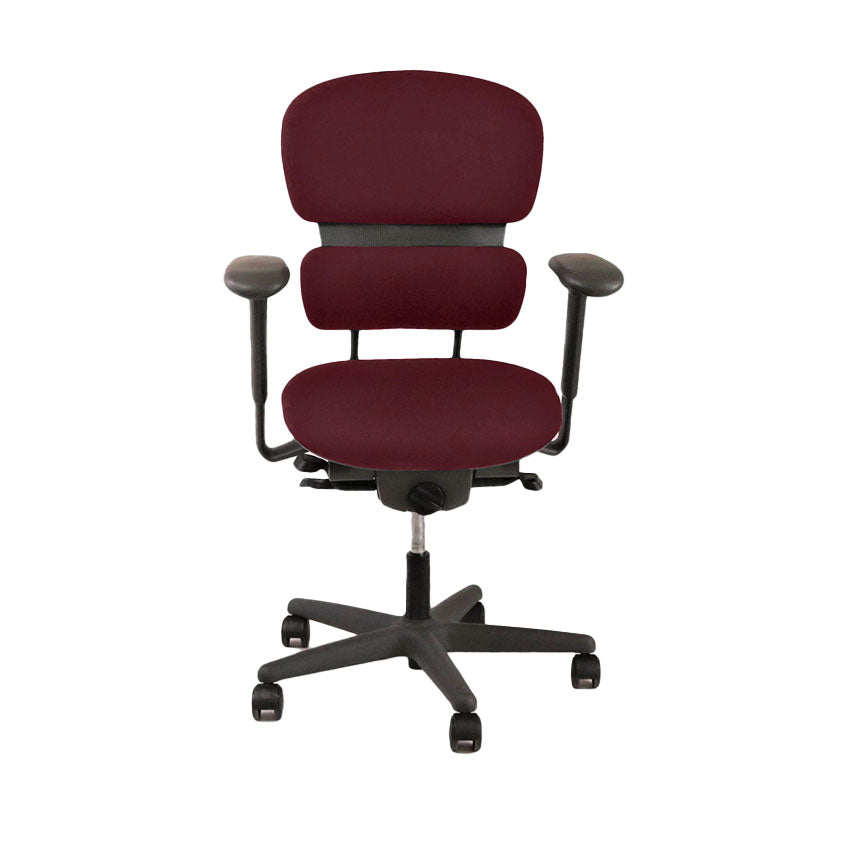 KI: Impulse Office Task Chair in Burgundy Leather - Refurbished