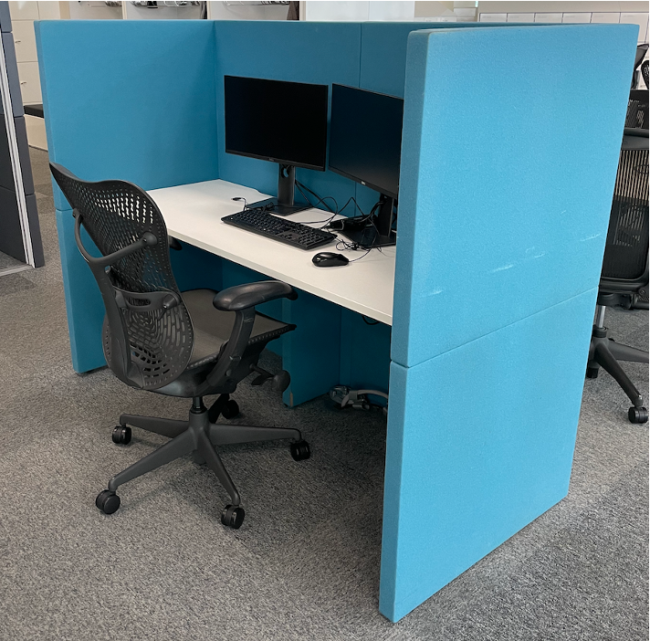 KI: Back to Back High Back Booth Workstation - Refurbished