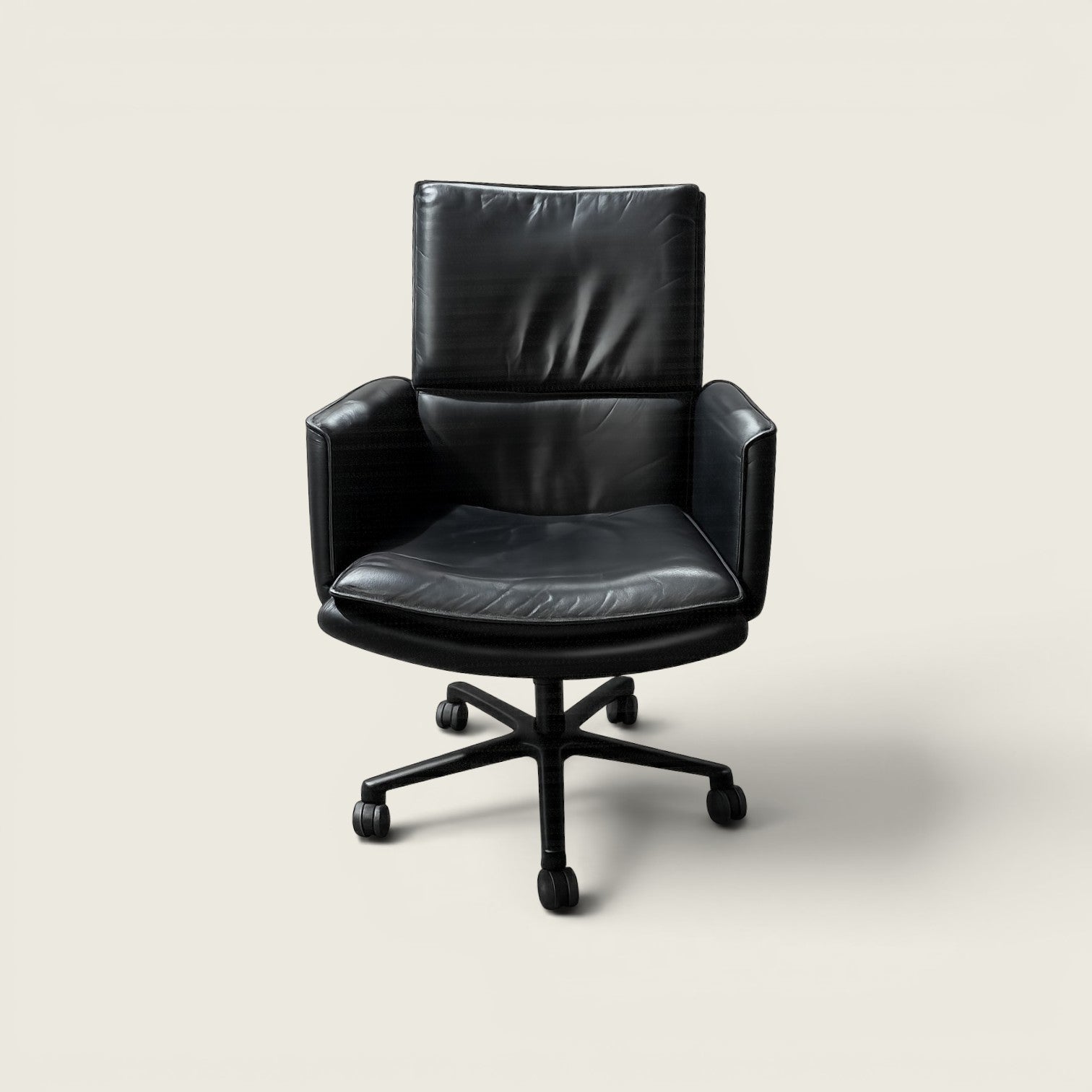 <tc>Vitra</tc>: Fauteuil de direction pivotant Imago Bellini en cuir violet - Reconditionné