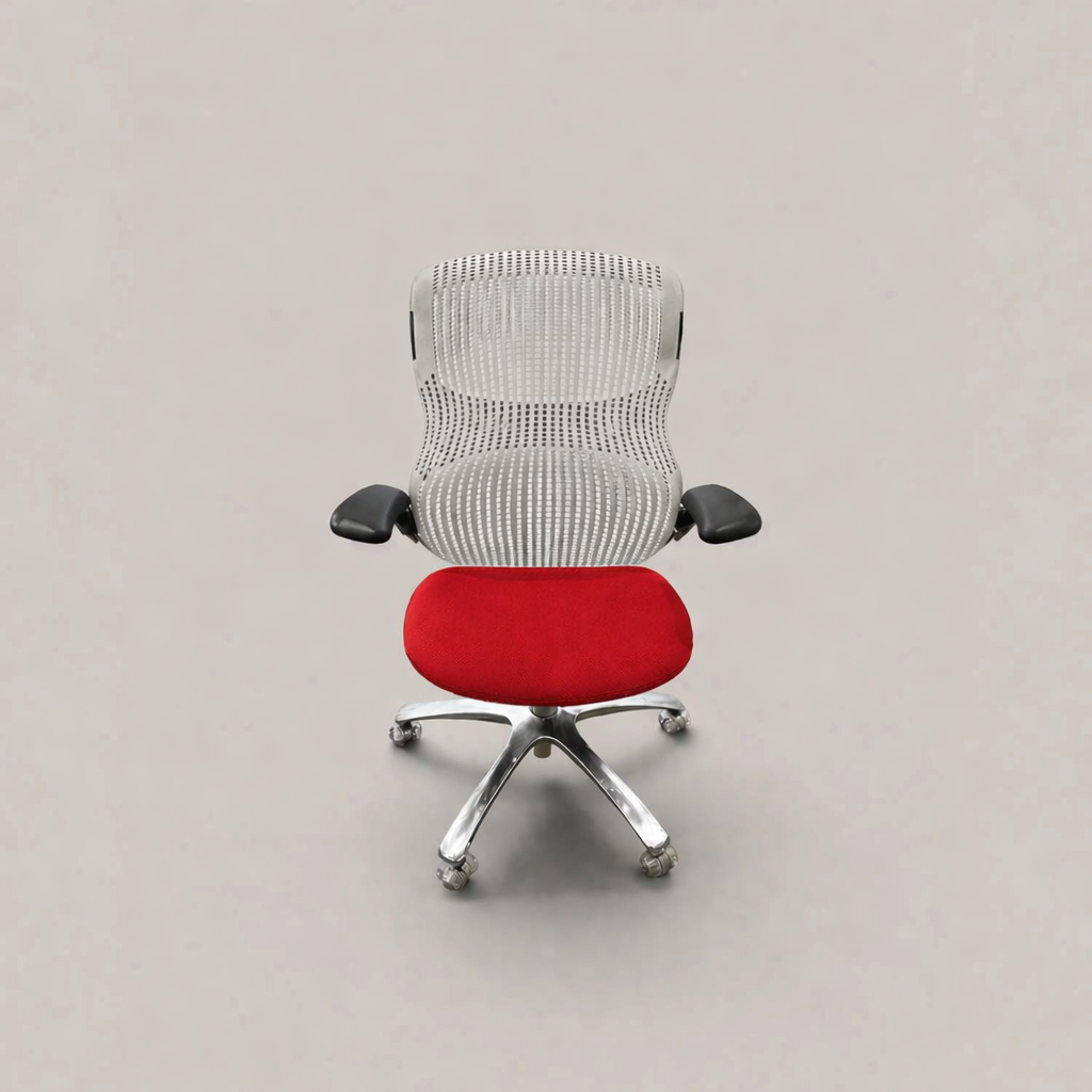 <tc>Knoll</tc>: Generation - Chaise de bureau rouge - Remis à neuf