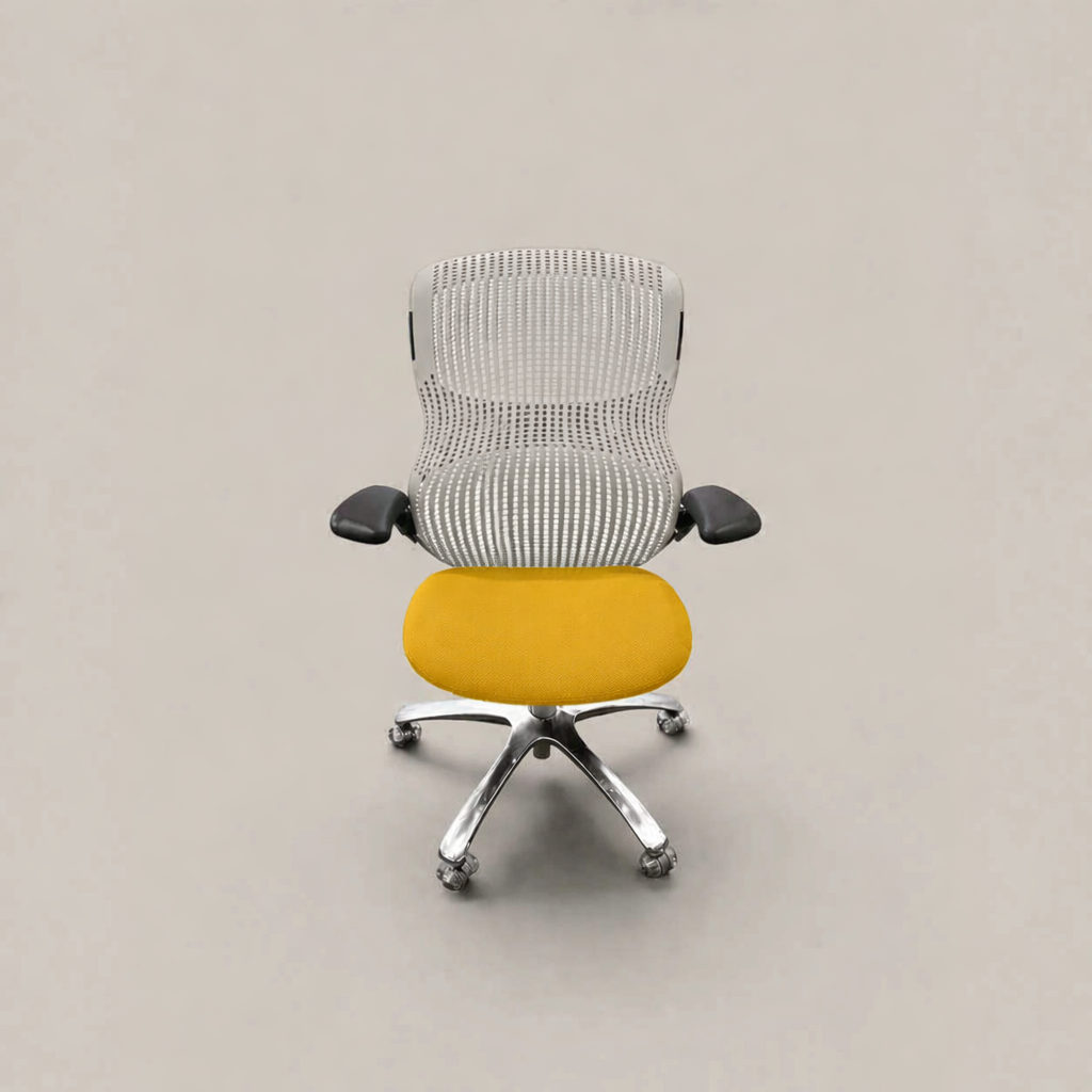 <tc>Knoll</tc>: Generation - Chaise de bureau jaune - Remis à neuf