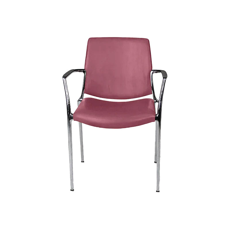 Kusch & Co : Chaise Capa 4200 en Cuir Bordeaux - Reconditionnée