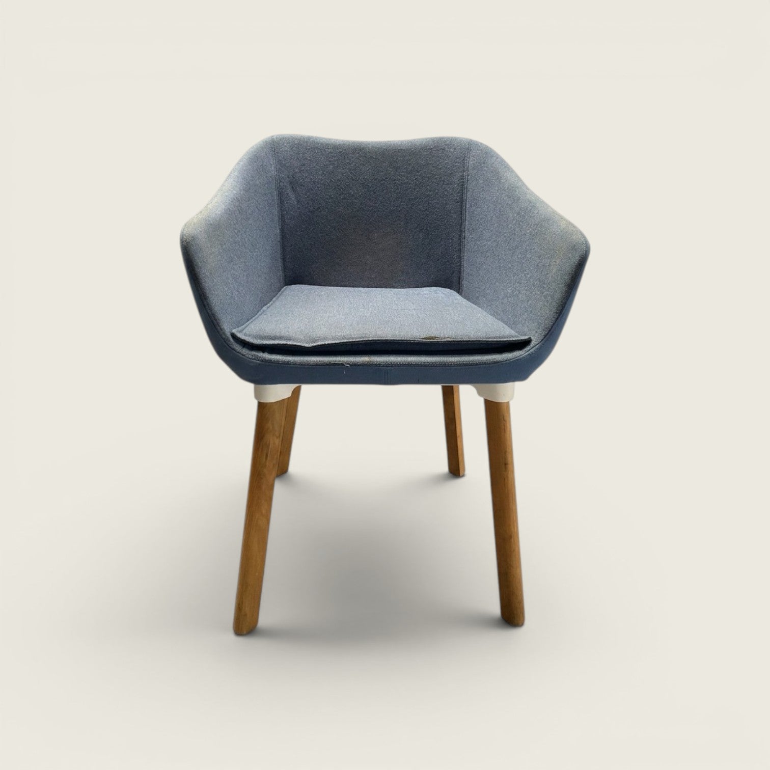 Modus:  Visitors/Side Chair In Blue Fabric - Refurbished
