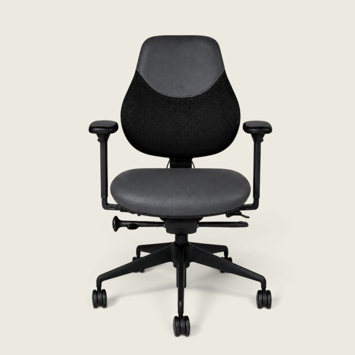 <tc>OrangeBox</tc>Fauteuil de bureau Flo en tissu gris - Remis à neuf