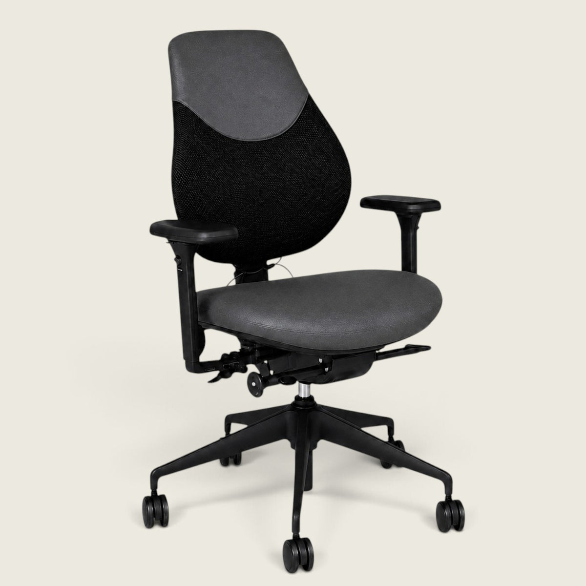 <tc>OrangeBox</tc>Fauteuil de bureau Flo en tissu gris - Remis à neuf