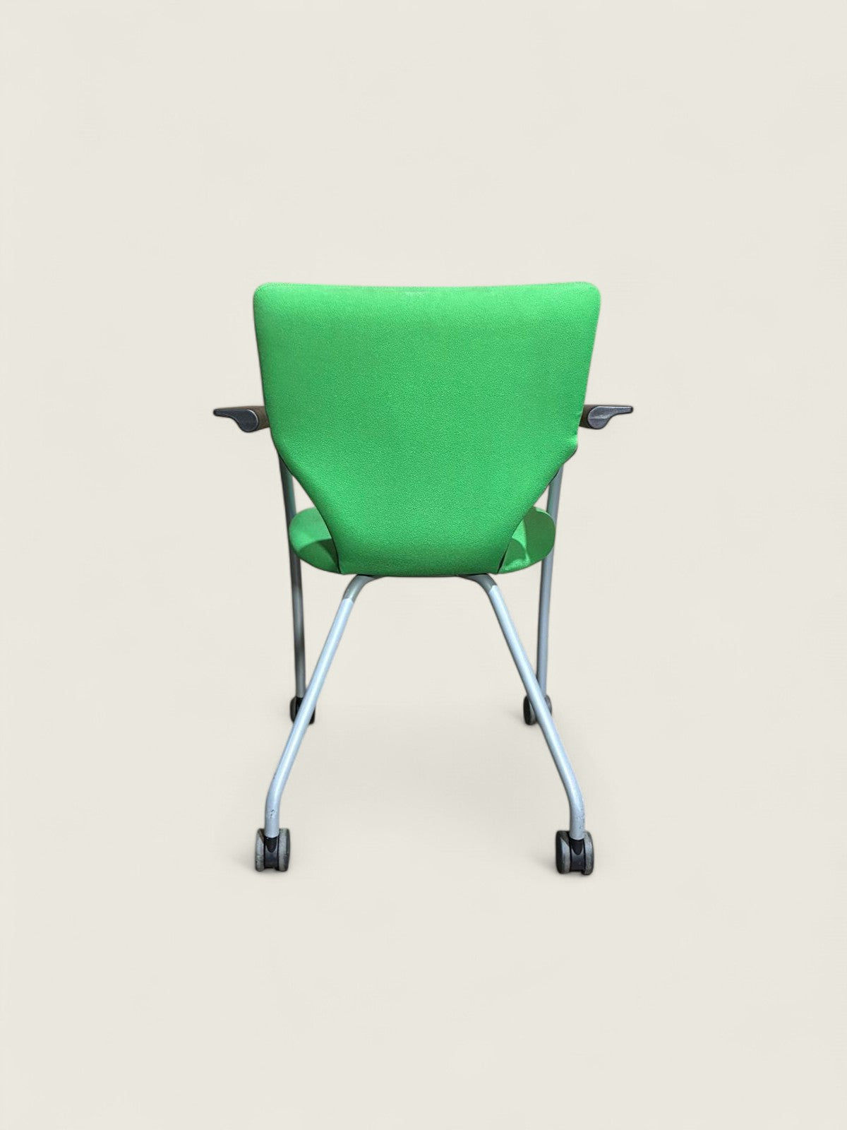 Orangebox : Chaise d'appoint visiteurs verte à roulettes - Reconditionnée