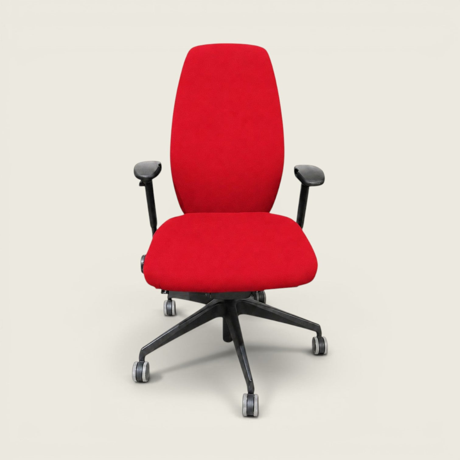 Posturite : Chaise de travail en rouge - Remis à neuf - Chaises de bureau
