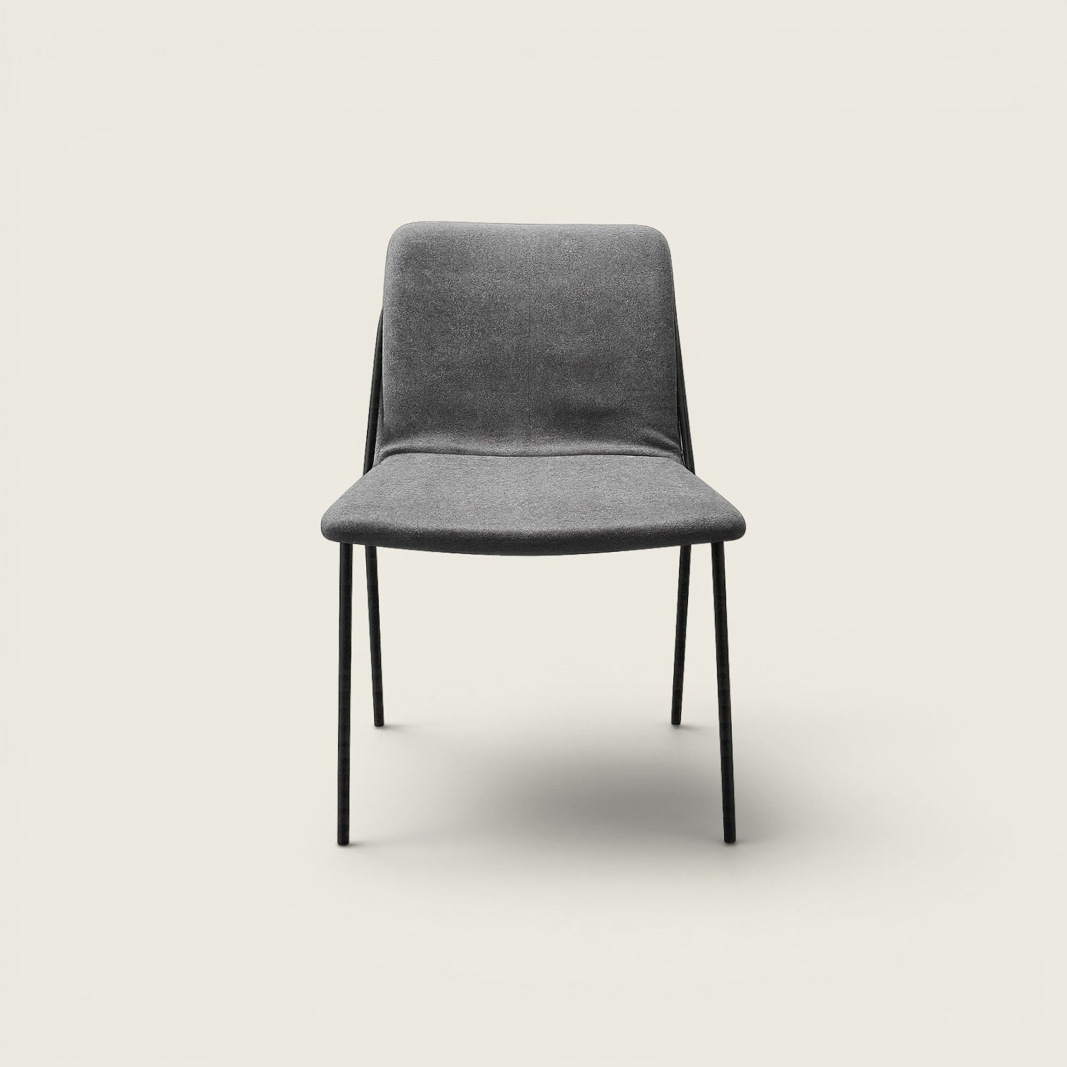 Saxen: Soft Visitors/Side Chair in Grey Fabric  - Refurbished
