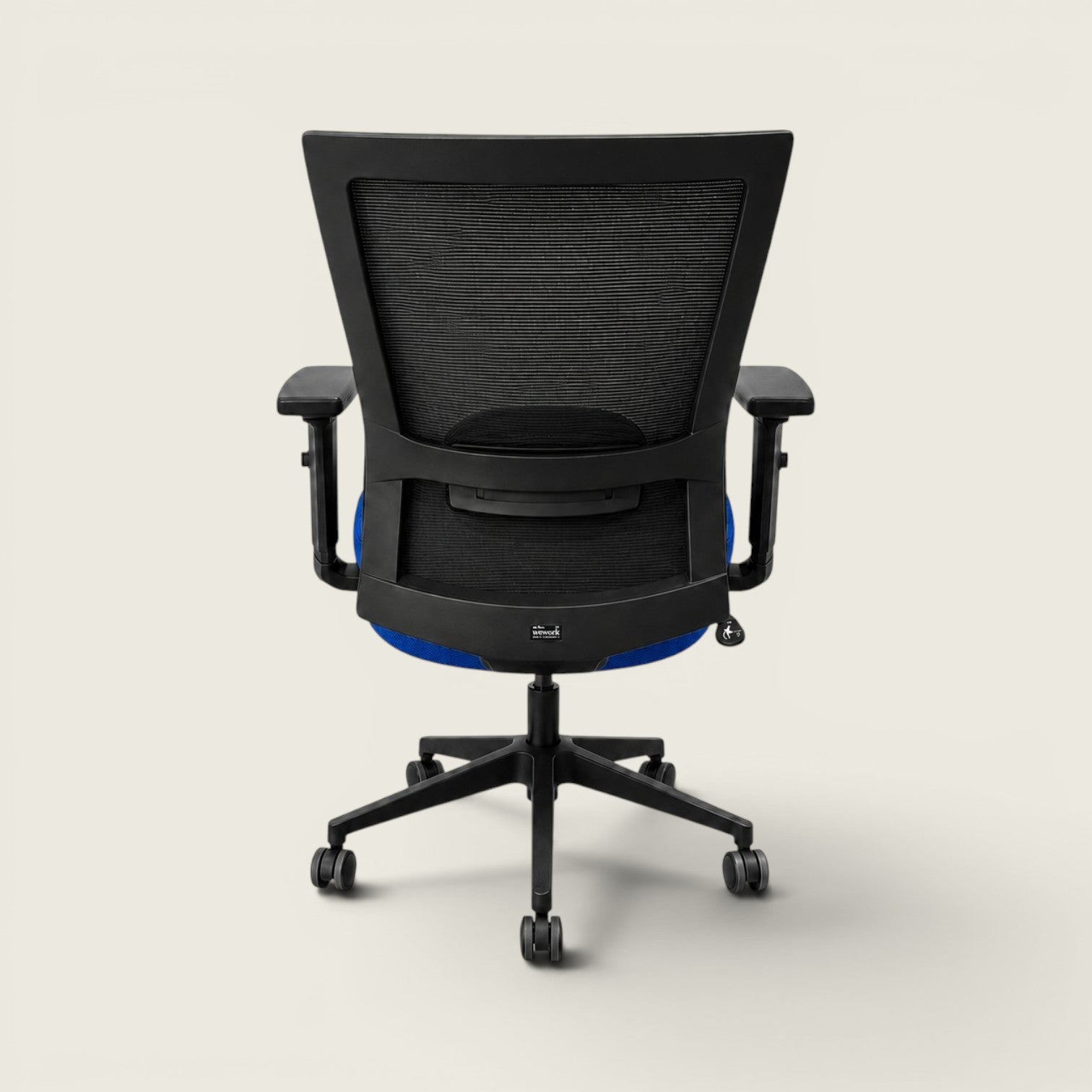 Saxen: Mesh Back Task Chair in Blue Fabric - Refurbished